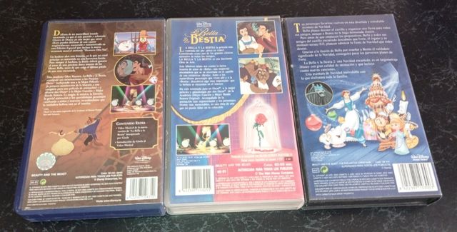 La bella y la bestia. Vhs. 3 películas