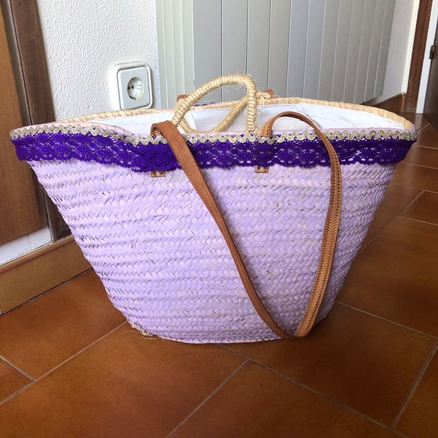 Capazo para la playa o hacer la compra lila