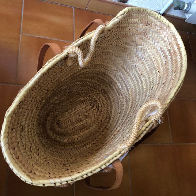 Capazo para la playa o hacer la compra naranja