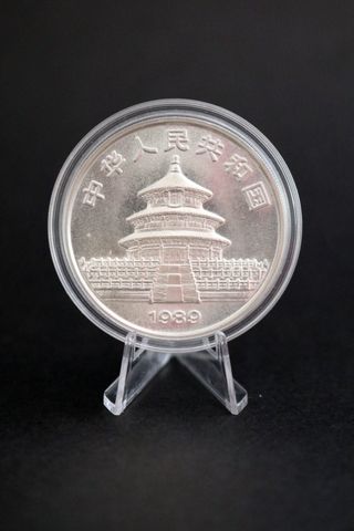 🇨🇳 Moneda onza de plata Panda 1989 China Yuan