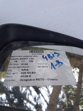 Retrovisor Suzuki swift