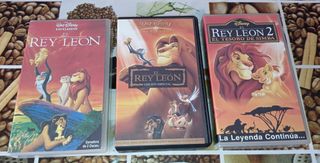 3 películas Rey león. Vhs
