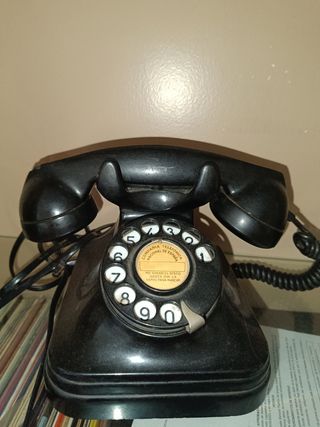 Teléfono antiguo baquelita Negro