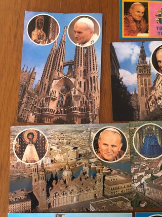 postales de la visita del Papa Juan Pablo 1982