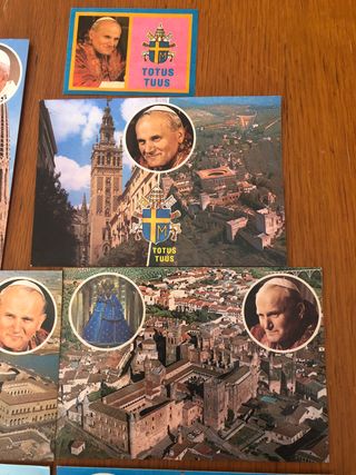 postales de la visita del Papa Juan Pablo 1982