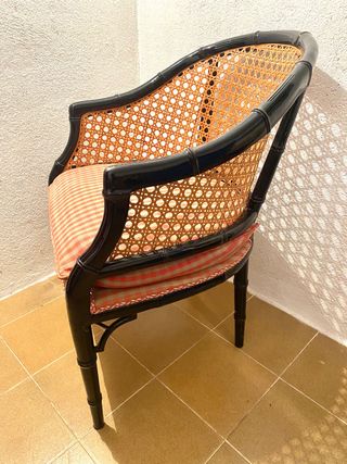 Silla bambu Chinese Chippendale años 70