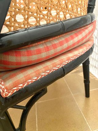 Silla bambu Chinese Chippendale años 70