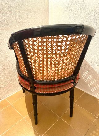Silla bambu Chinese Chippendale años 70