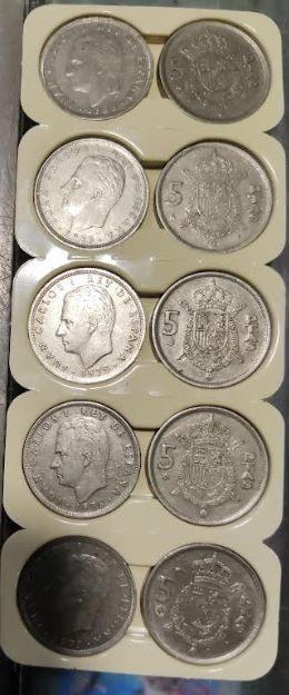 10 MONEDAS 5 PESETAS 1975 EN BLISTER