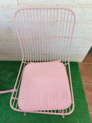 Sillas forja y mesa jardín