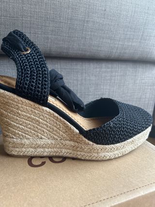 Zapatos cuña negro T41