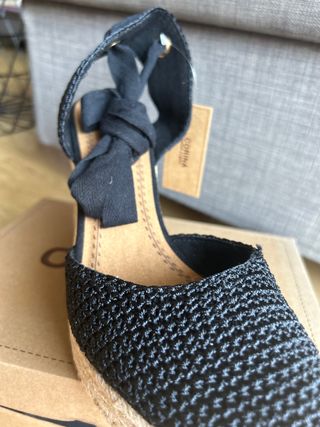 Zapatos cuña negro T41
