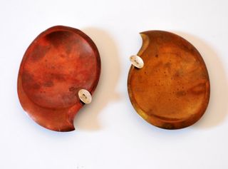 2 ceniceros vintage de metal. Color bronce y cobre