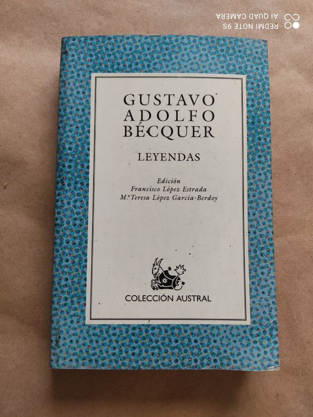Libro Gustavo Adolfo Bécquer leyendas