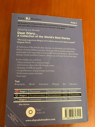 Libro lectura. DEAR DIARY. ISBN 978-88-536-1741-5