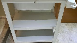 Bañera cambiador con estantes ratita rosa
