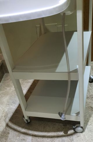 Bañera cambiador con estantes ratita rosa