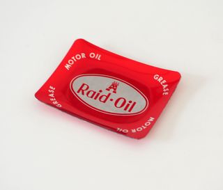 Cenicero vintage de aluminio anodizado Raid Oil