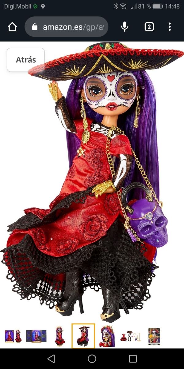 Muñeca  Catrina Día de los muertos Rainbow 2022.