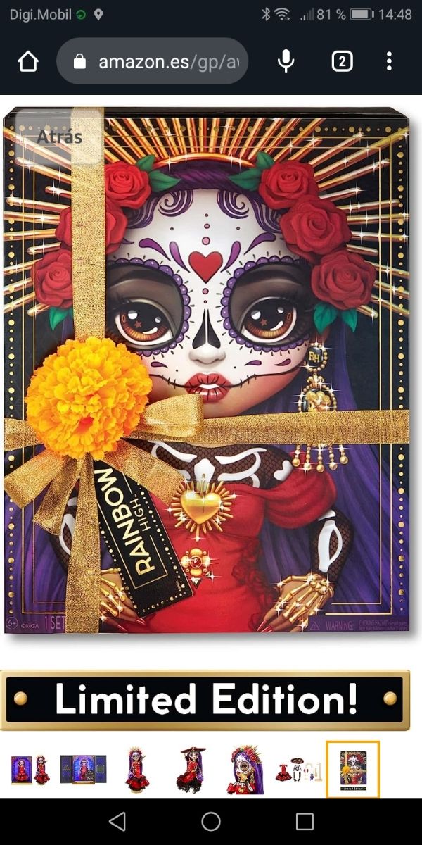 Muñeca  Catrina Día de los muertos Rainbow 2022.