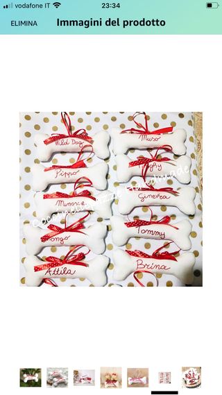 Addobbo natalizio osso cucciolo cane nome cane