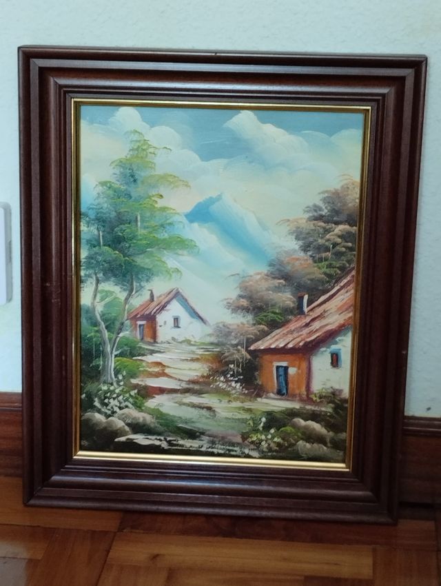 Cuadros con marco de madera