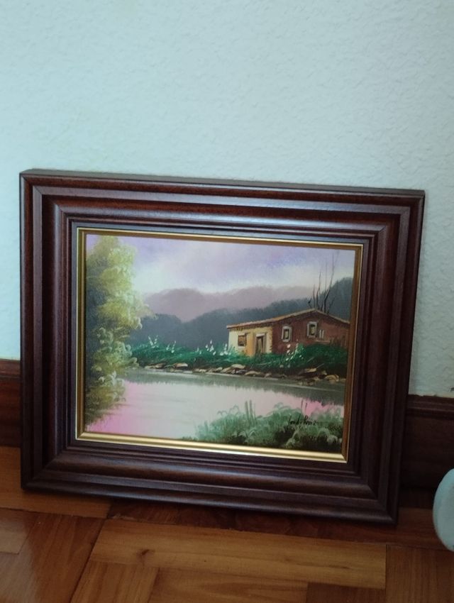 Cuadros con marco de madera