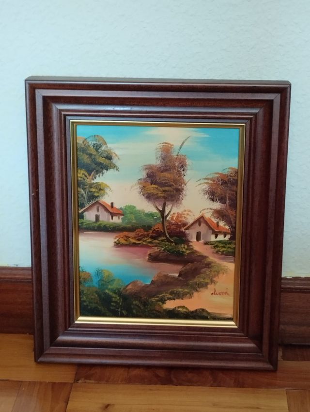 Cuadros con marco de madera