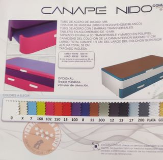 Canape juvenil dos camas y arcon