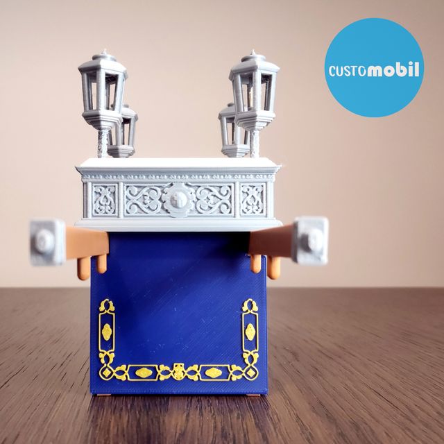 Andas Plata/Azul marino para procesión Playmobil