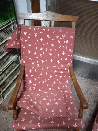 Pareja de mecedora isabelina