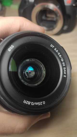 Camara Reflex dslr Sony Alpha 330 con objetivo.