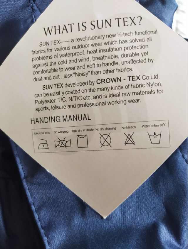 Giaccone blu traspirante con cartellino,  taglia X