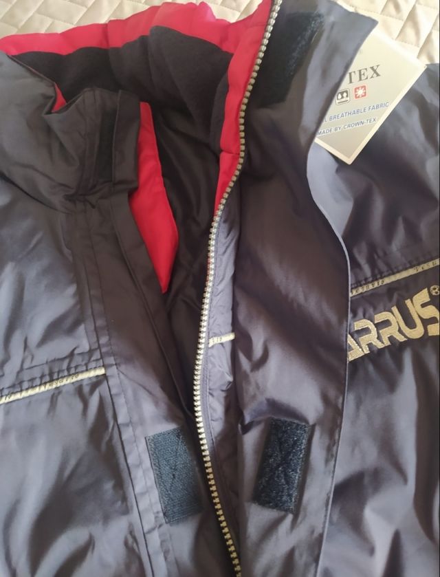 Giaccone blu traspirante con cartellino,  taglia X