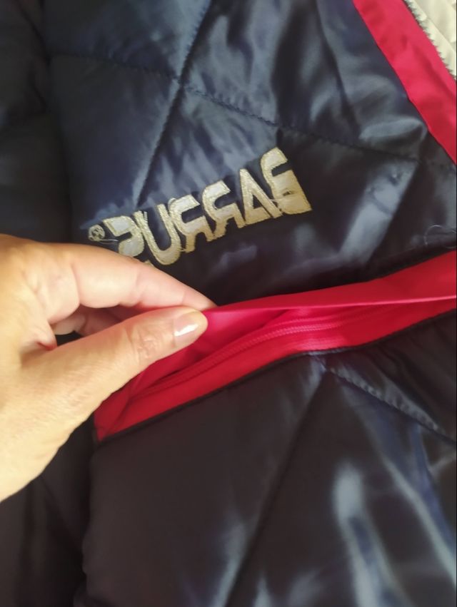 Giaccone blu traspirante con cartellino,  taglia X