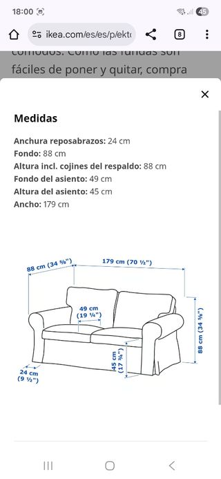 Sofá de 2 plazas