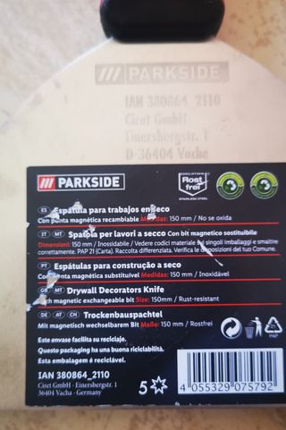 Espátula para trabajos en seco.