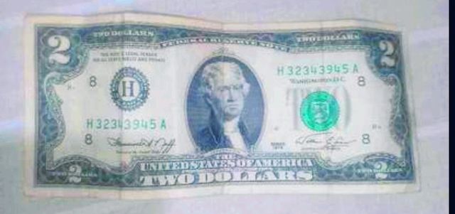 BILLETE DE DOS DÓLARES SERIES 1976