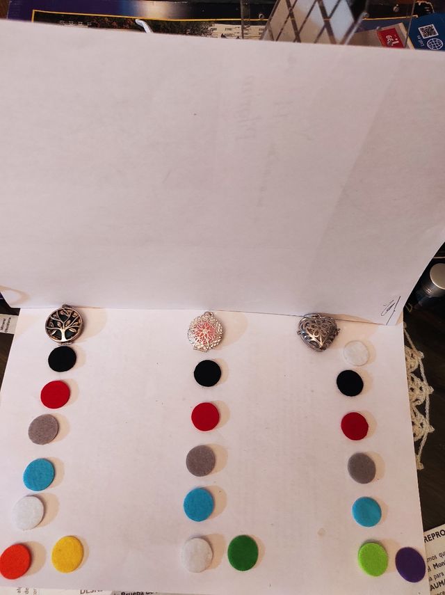 Colgantes aromaterapia y esencia