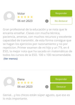 CLASES MATES, FÍSICA QUIMICA E INGLÉS 