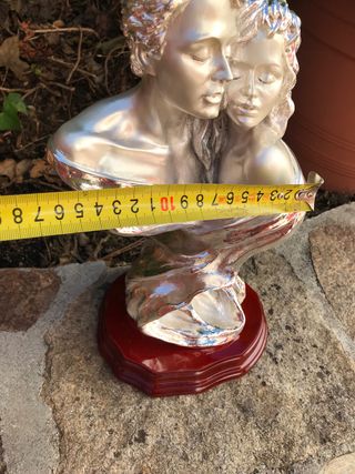 Figura amantes, bañada en plata