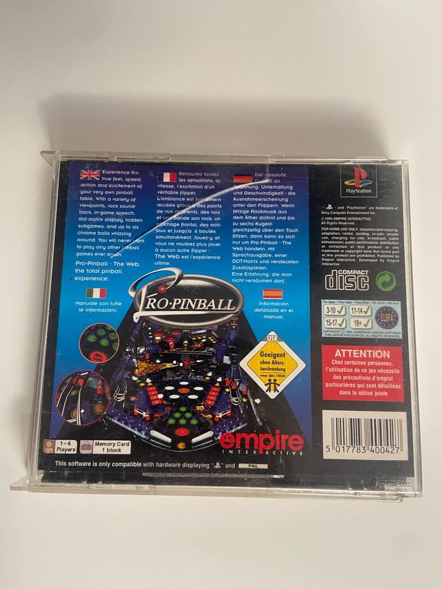 Juego Ps1 Pro Pinball (The Web)