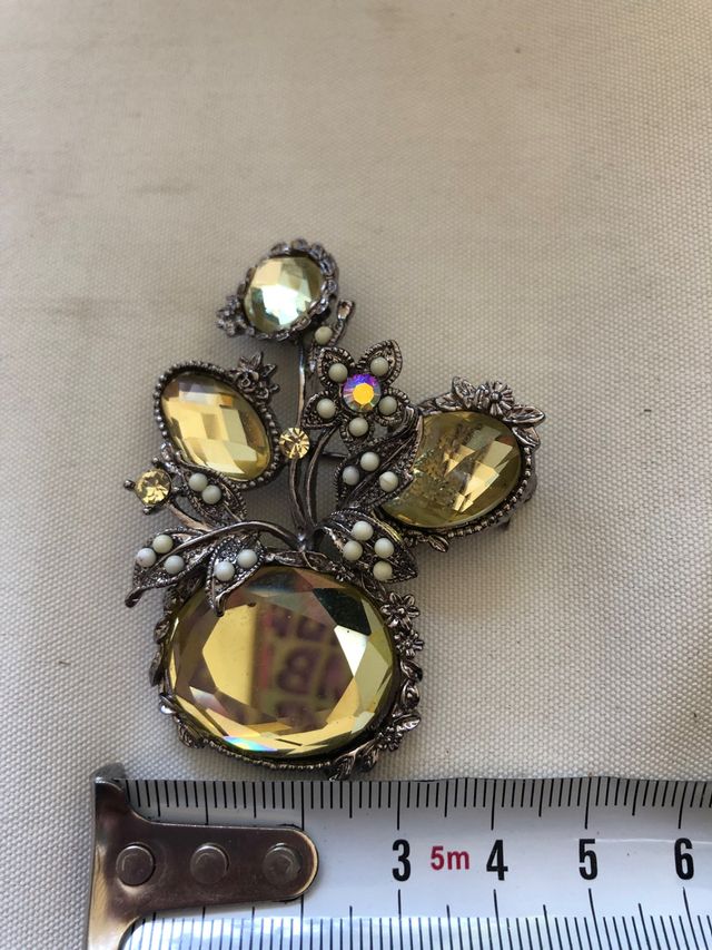 Broche plateado grande