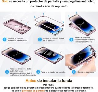 🎁Funda iPhone 14 Pro+2 protectores pantalla