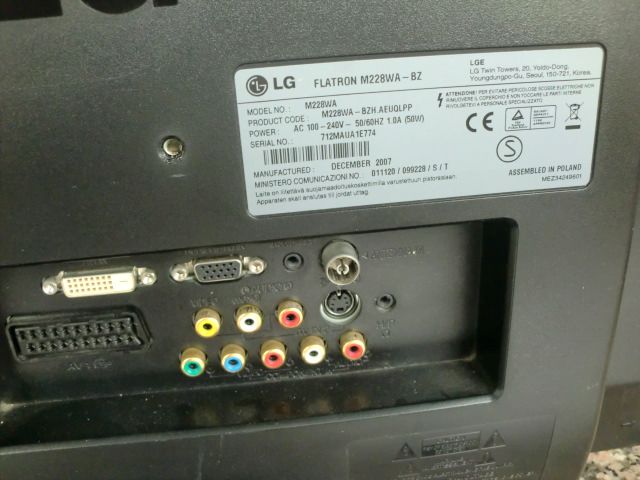 Televisión LG 22" M 228WA