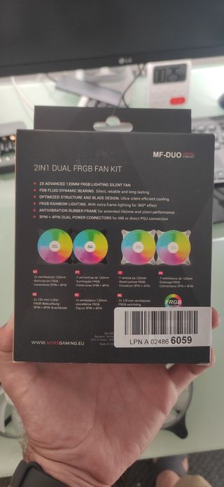 Ventiladores 120 mm duo led Mars Gaming