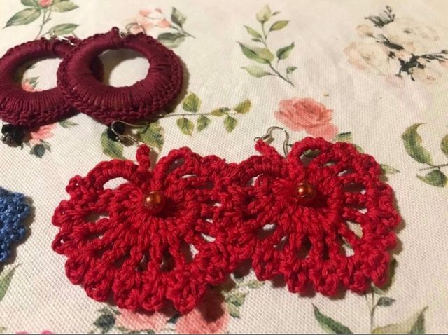 4 PAIA 5€ Orecchini all uncinetto fatti a mano,