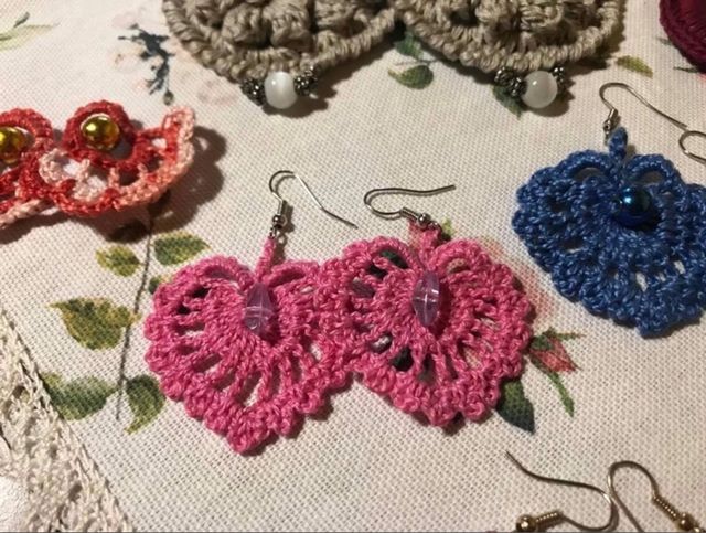 4 PAIA 5€ Orecchini all uncinetto fatti a mano,