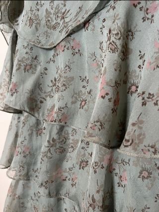 Abito in voile di seta e viscosa 