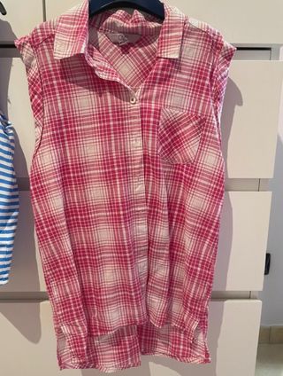 camicia smanicata fuxia per bambina tg.13 anni